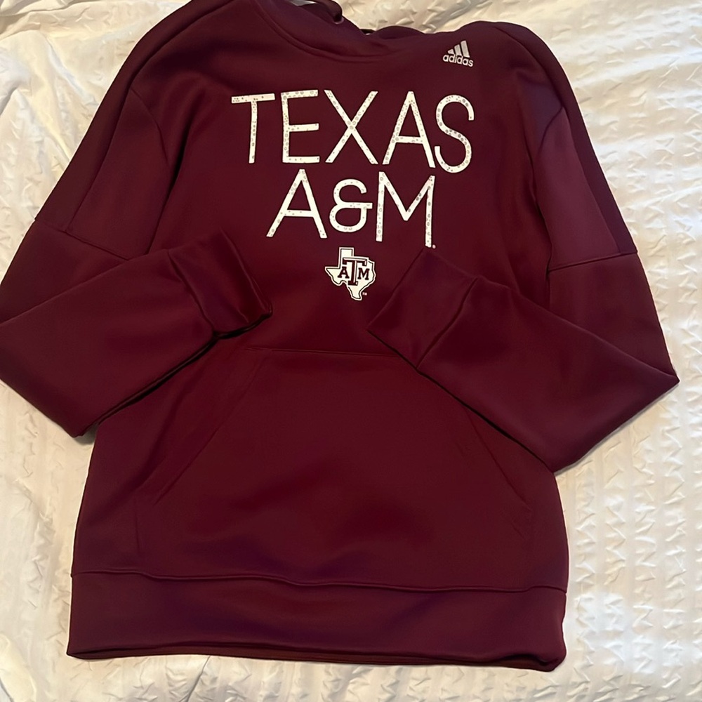 ADIDAS Texas A&M maroon hoodie with strings